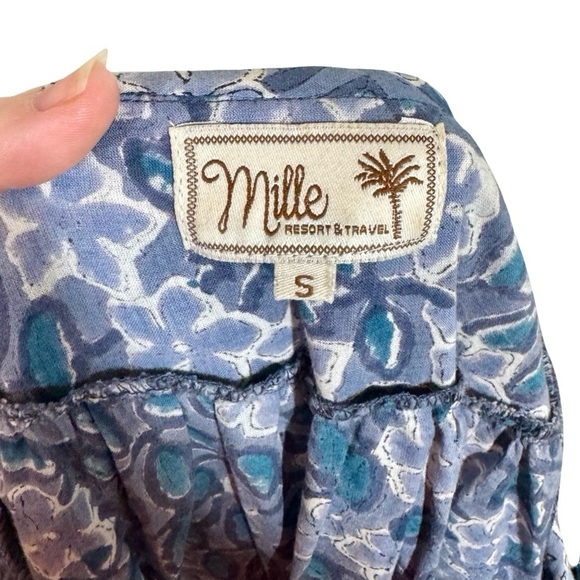 Mille Resort & Travel June Ruffle Midi Dress in Blue Pansy - Picture 6 of 12